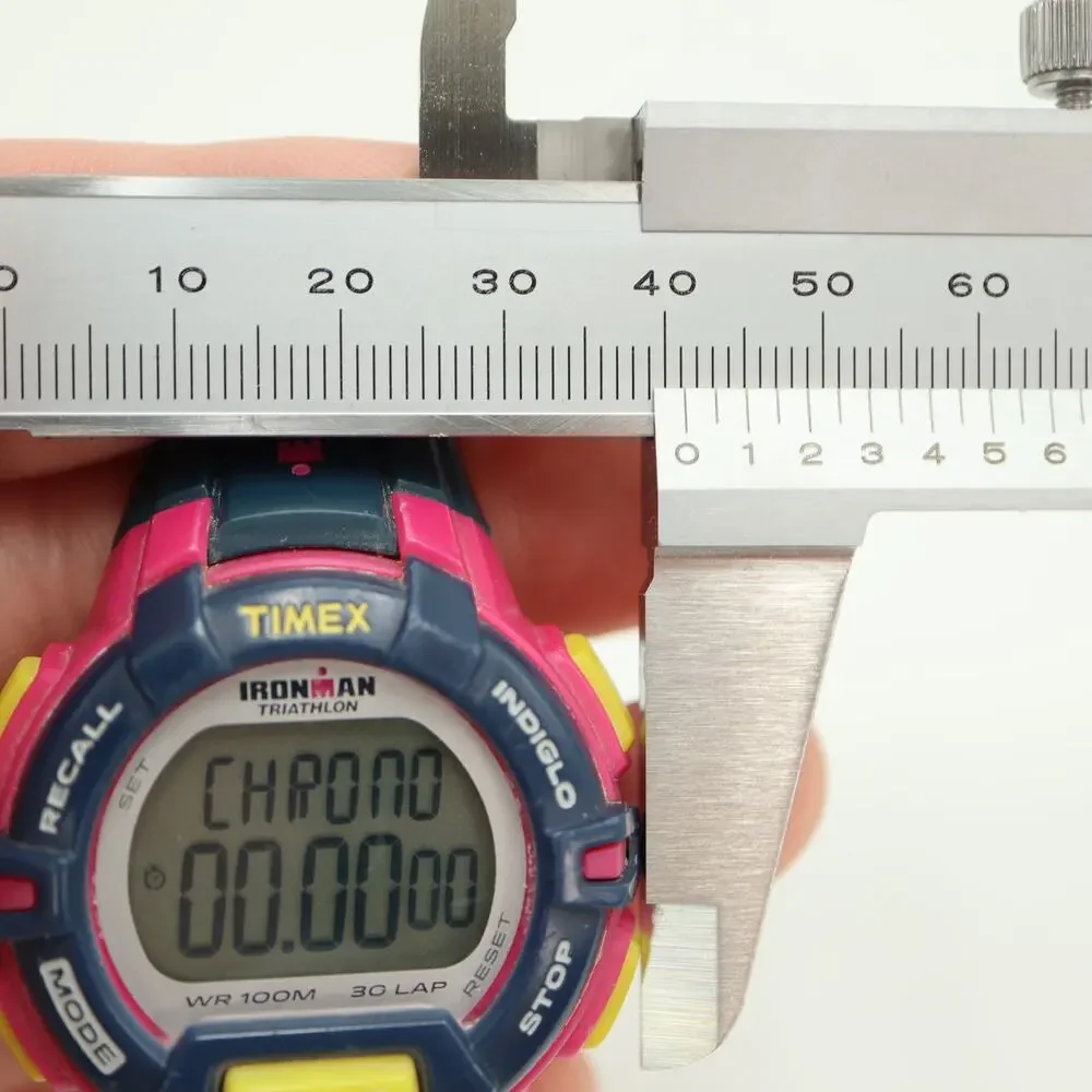 Timex Ironman Triathlon Rugged 30 Womens 41mm Watch Pink Retro w New Battery